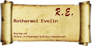Rothermel Evelin névjegykártya