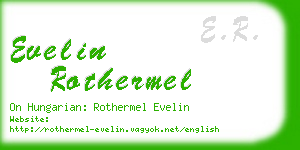 evelin rothermel business card